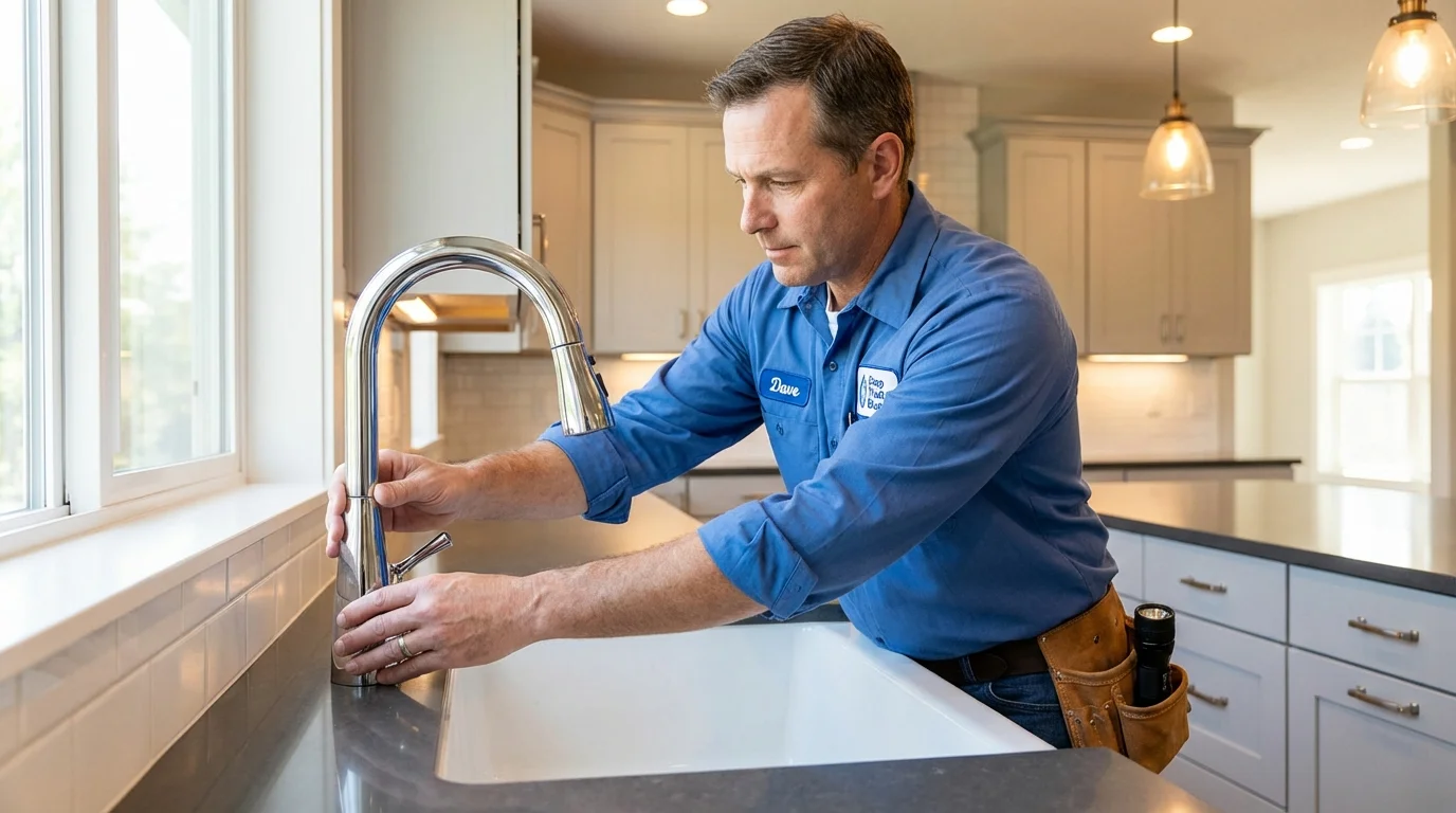 Kitchen faucet installation by Johns Plumbing LLC in Upland